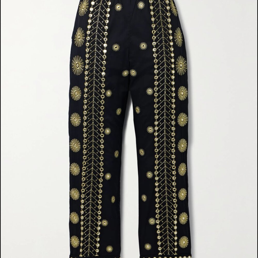 Farm Rio Sun Embroidered Pants M